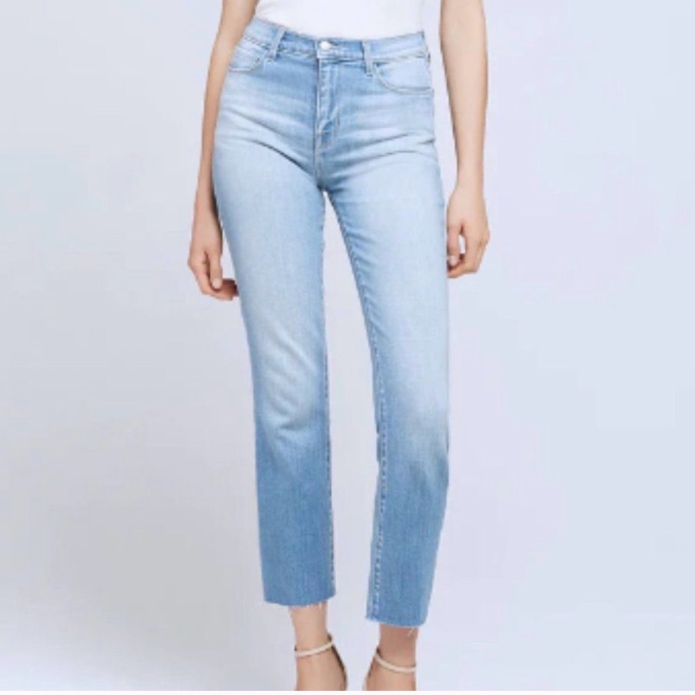 L'AGENCE Sada High-RiseCropped Leg Jeans
